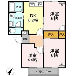 サンライズ富士B棟の物件間取画像